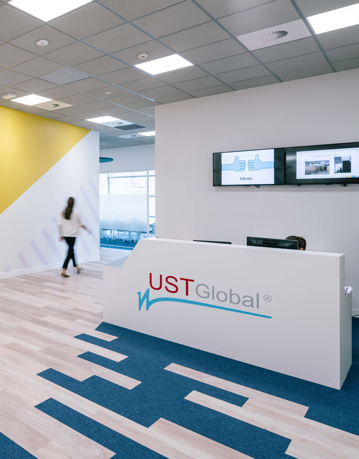 色彩灵动 美国UST Global马德里办公设计欣赏